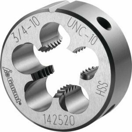 GARANT Round Die, HSS, 3/4-10 142520 3/4-10